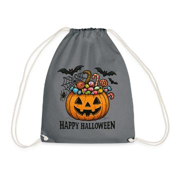 Halloween Citrouille Candy Chemise Enfant - Sac de sport léger - gris - Devant