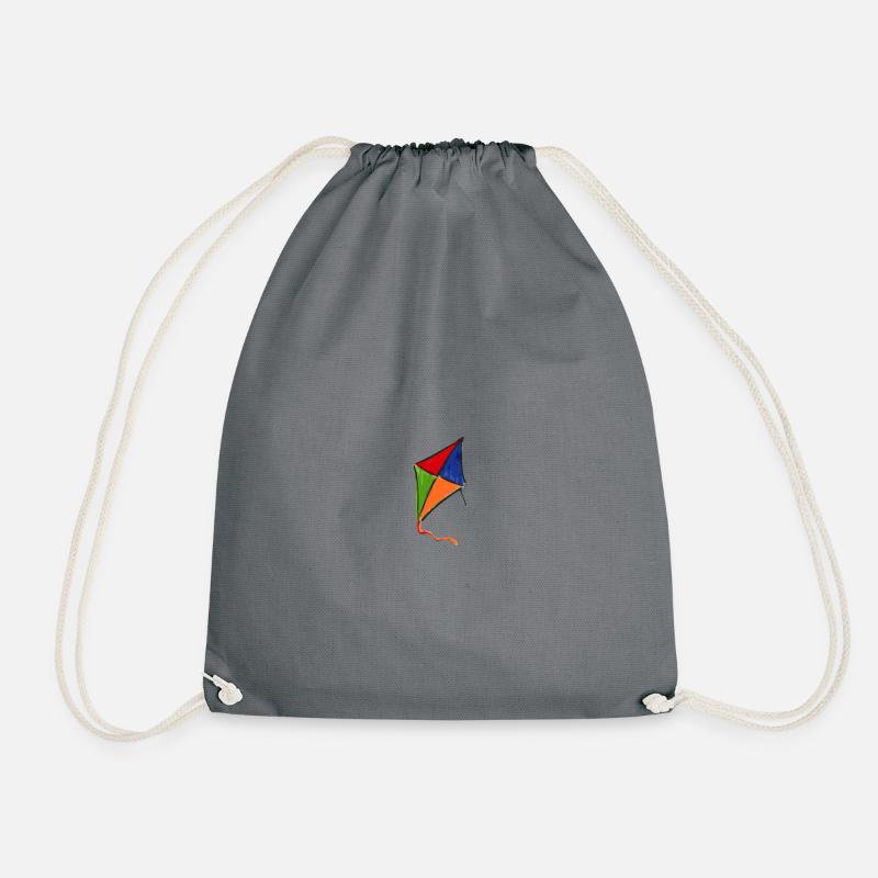 drachen kite - Turnbeutel - Grau