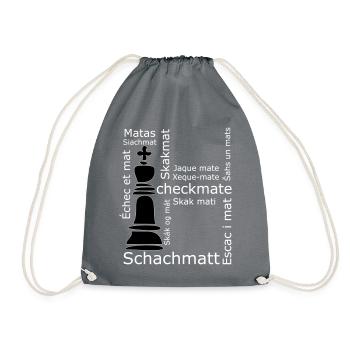 Schachmatt - Turnbeutel - Grau - Vorne