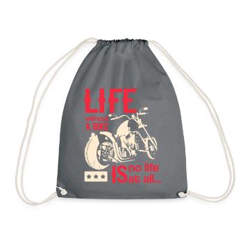 moto - Sac de sport léger - gris - Devant