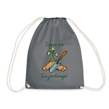 Je peux pas j'ai jardinage - Sac de sport léger - gris - Devant
