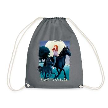 Ostwind Pferde und Mika Mondschein - Turnbeutel - Grau - Vorne