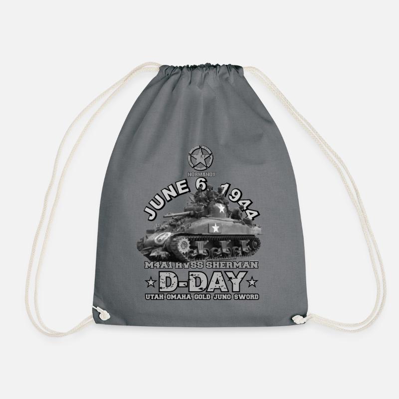 D-DAY HVSS SHERMAN US-ARMEE - Turnbeutel - Grau