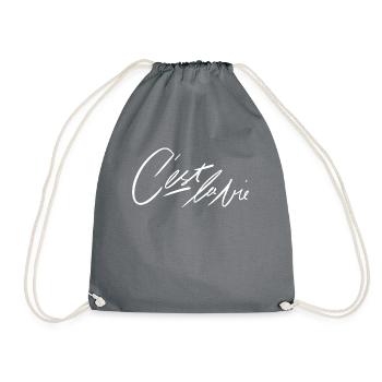 c'est la vie - Drawstring Bag - grey - Front