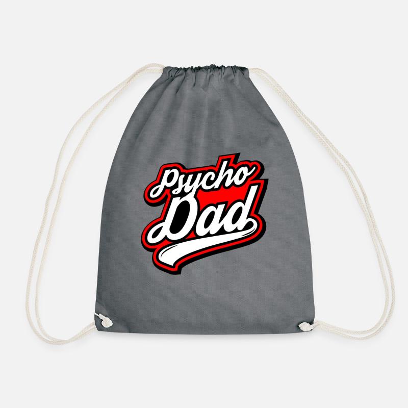 Psycho - Papa - Psycho - Dad - Turnbeutel - Grau
