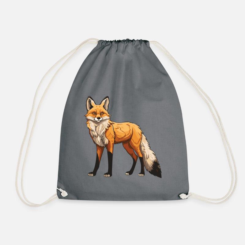 Fuchs Tier - Turnbeutel - Grau