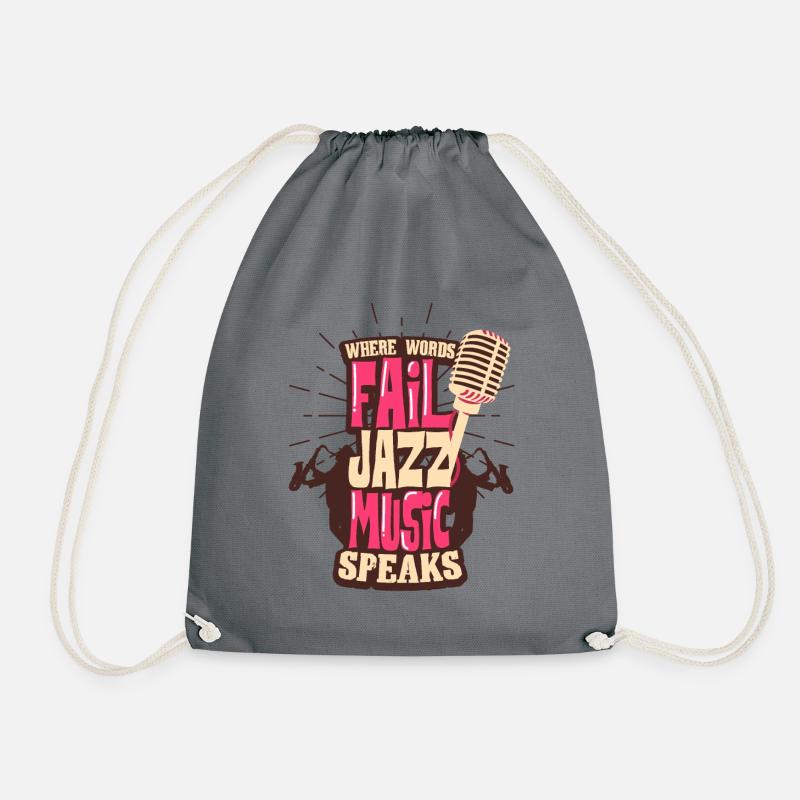 jazz - Drawstring Bag - grey