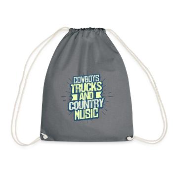 Country Musik Trucker - Turnbeutel - Grau - Vorne