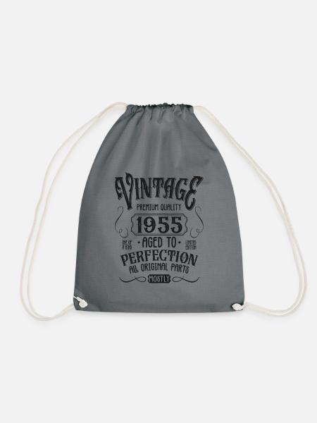 Geburtstag Jahrgang 1955 - Turnbeutel - Grau