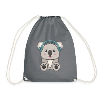 Koala music - Drawstring Bag - grey - Front