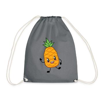 Ananas - Turnbeutel - Grau - Vorne