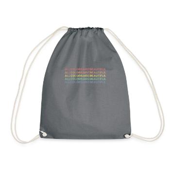 Toutes les couleurs sont belles - contre le racisme - Sac de sport léger - gris - Devant