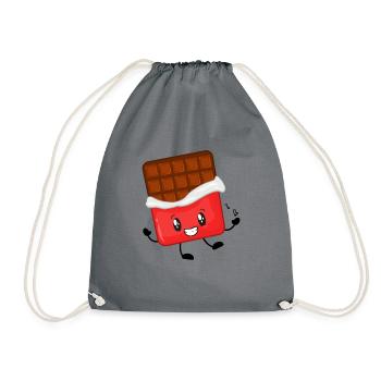 Chocolate music - Drawstring Bag - grey - Front