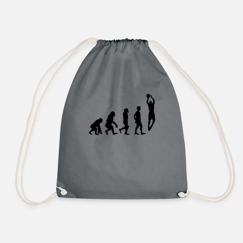 Basketball Evolution Basketballspieler - Turnbeutel - Grau