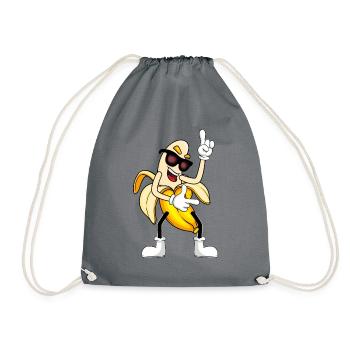 Tanzende Banane - Turnbeutel - Grau - Vorne