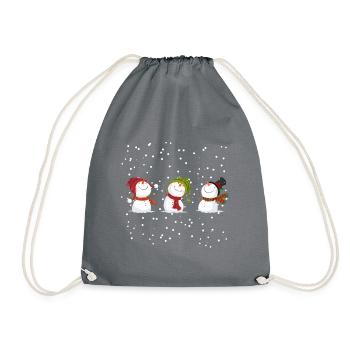 Bonhomme de neige Hiver Anniversaire Noël Hiver - Sac de sport léger - gris - Devant