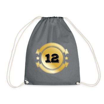 12 Emblème d’or - Sac de sport léger - gris - Devant