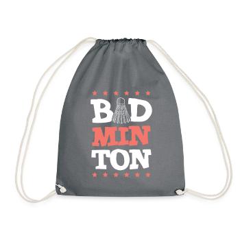 Badminton Sport Federball - Drawstring Bag - grey - Front