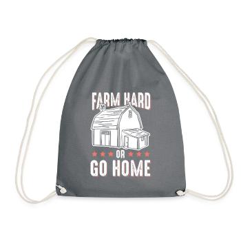 Ferme dur ou rentre à la maison drôle - Sac de sport léger - gris - Devant