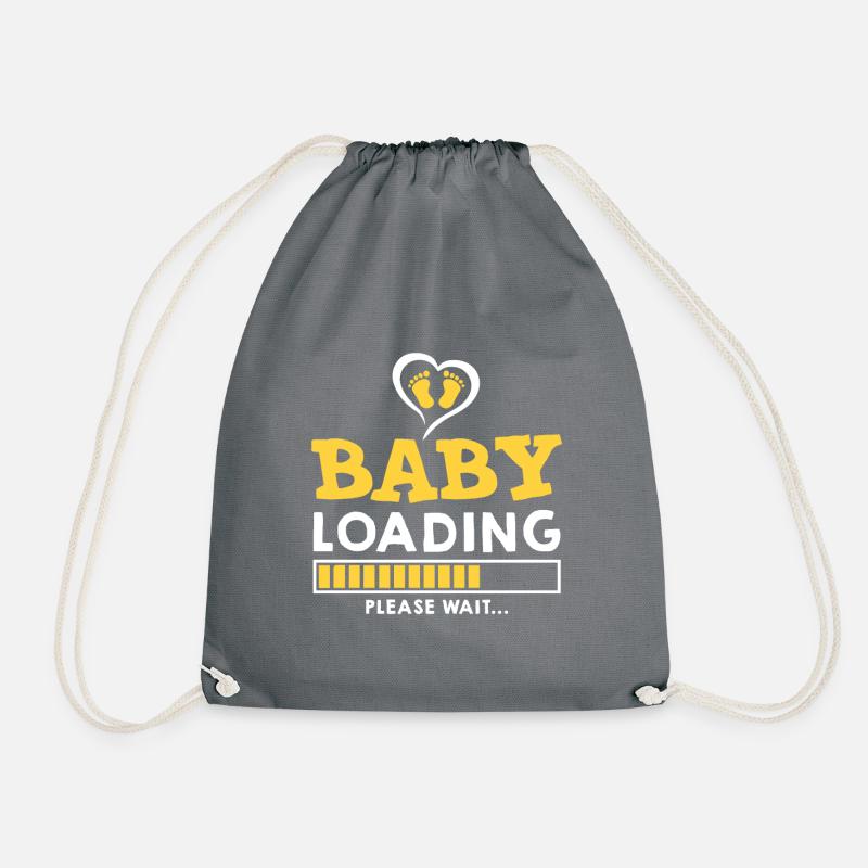 Baby Loading Lustig Schwangerschaft - Turnbeutel - Grau