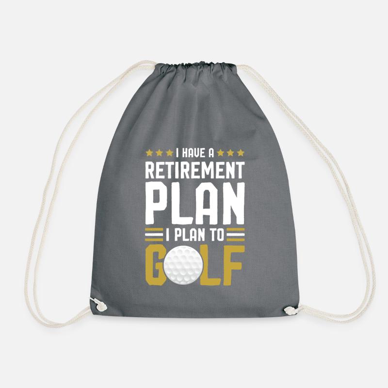 Golf Golfer Spruch - Turnbeutel - Grau