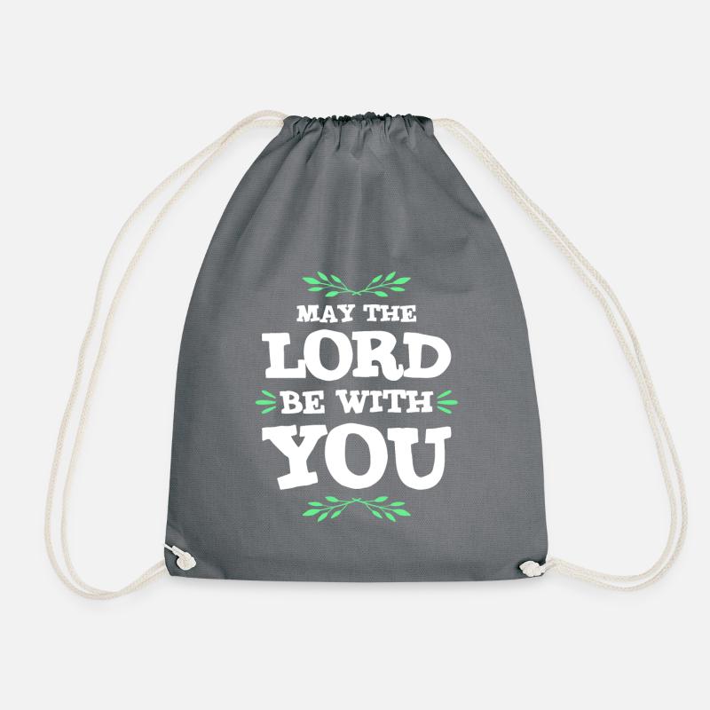 Bible verse faith Jesus - Drawstring Bag - grey