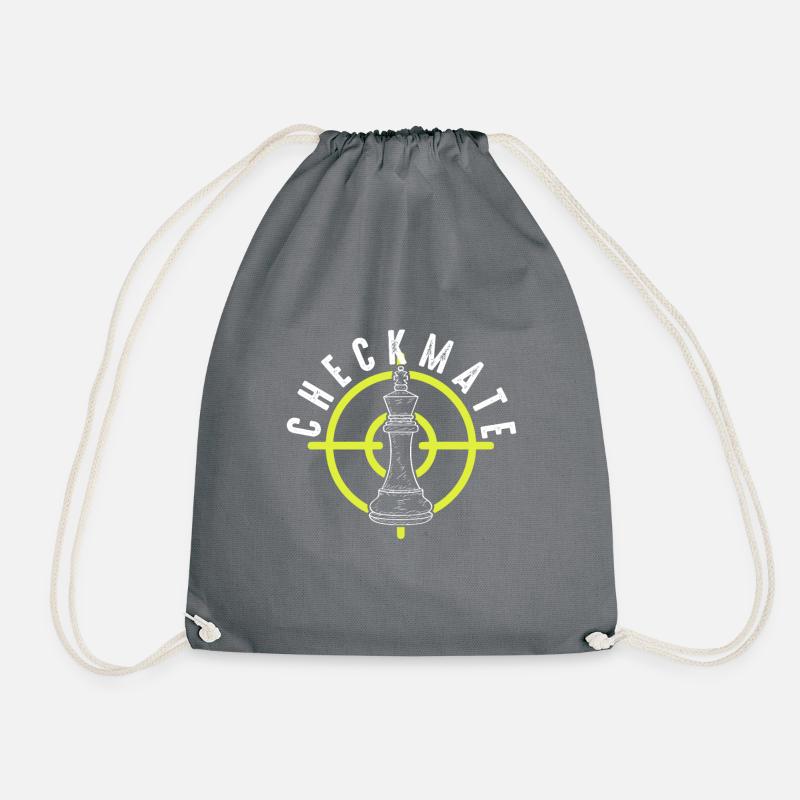 Checkmate Chess Chess - Drawstring Bag - grey