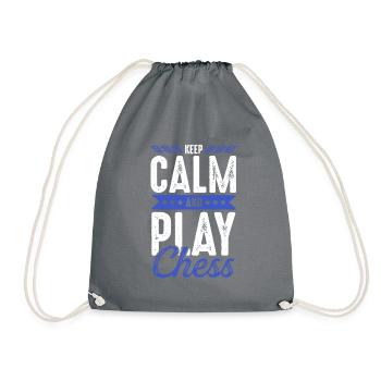 Gardez le calme des échecs - Sac de sport léger - gris - Devant