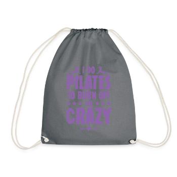 Pilates saying - Drawstring Bag - grey - Front