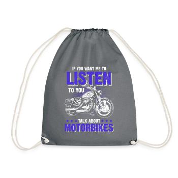 Motorbike Motorrad - Turnbeutel - Grau - Vorne