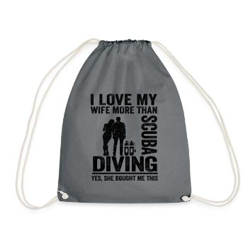 Plongée Fête des pères Cadeau Plongée Plongée Papa - Sac de sport léger - gris - Devant