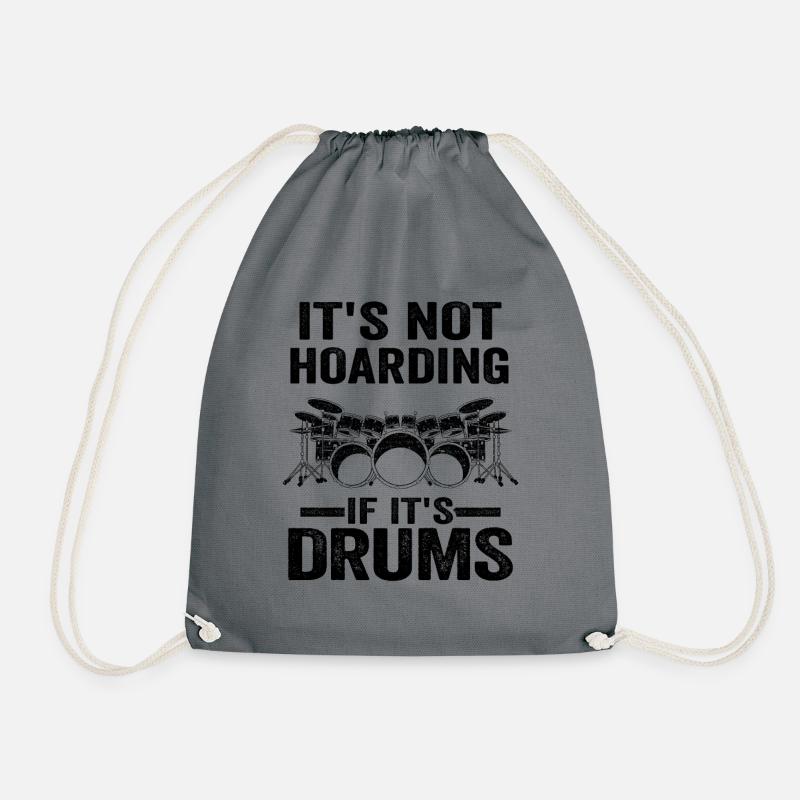 Schlagzeuger Drummer Geschenk Schlagzeug Spruch - Turnbeutel - Grau