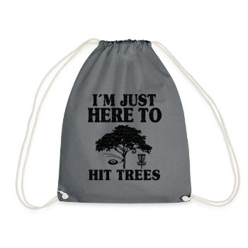 Disc golf drôle de blagues cadeau joueur frisbee - Sac de sport léger - gris - Devant