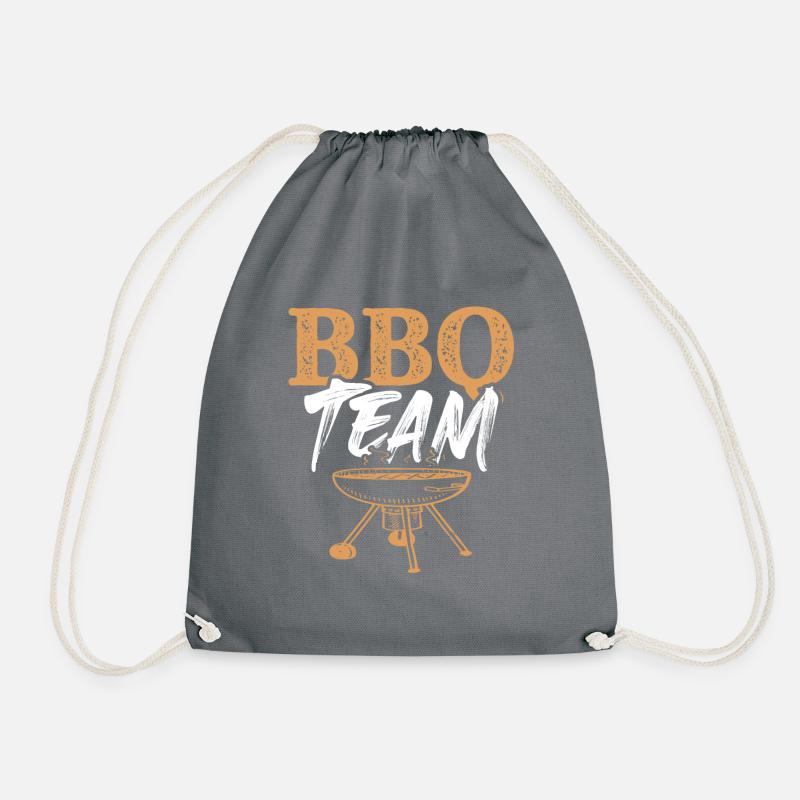 bbq team grillen - Turnbeutel - Grau