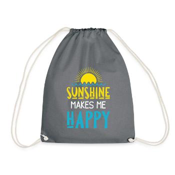 sonne sonnenschein happy - Turnbeutel - Grau - Vorne