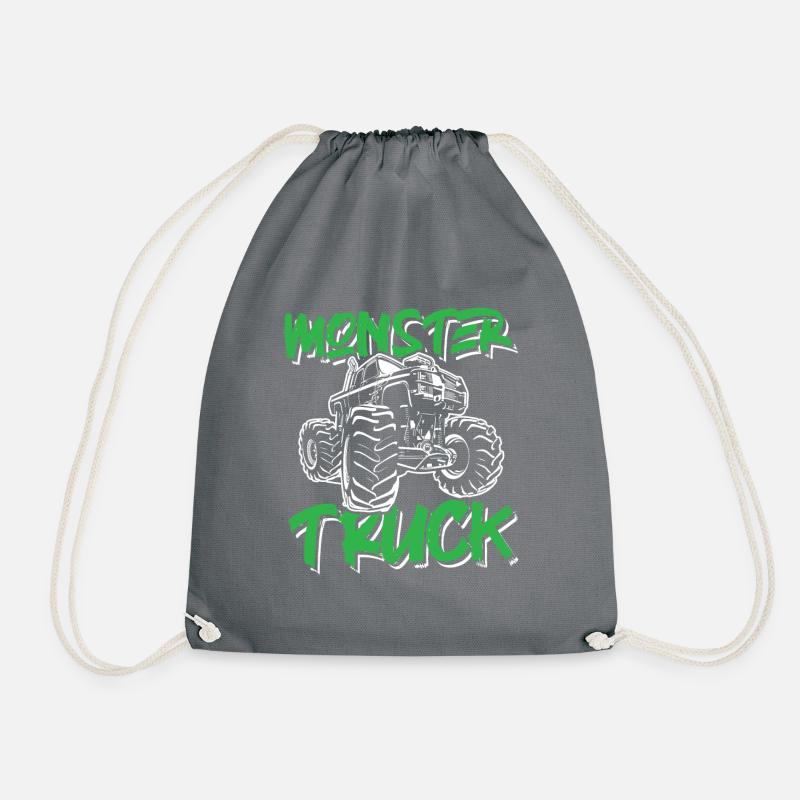 Monster truck cool - Drawstring Bag - grey