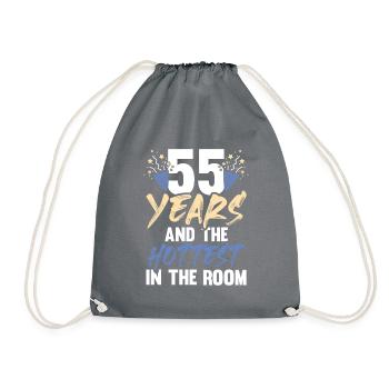 55 ans - Sac de sport léger - gris - Devant