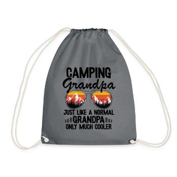Camping Opa Camper Großvater Vatertag Wohnwagen - Turnbeutel - Grau - Vorne