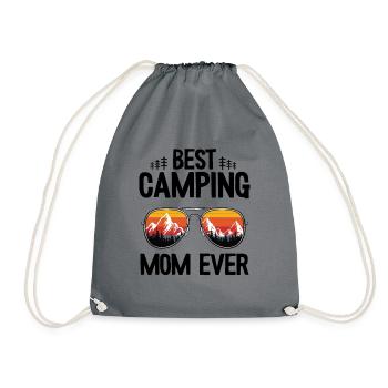 Beste Camping Mama Camper Muttertag Wohnwagen - Turnbeutel - Grau - Vorne