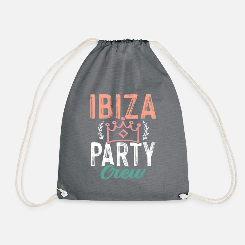 Ibiza Party Crew - Drawstring Bag - grey