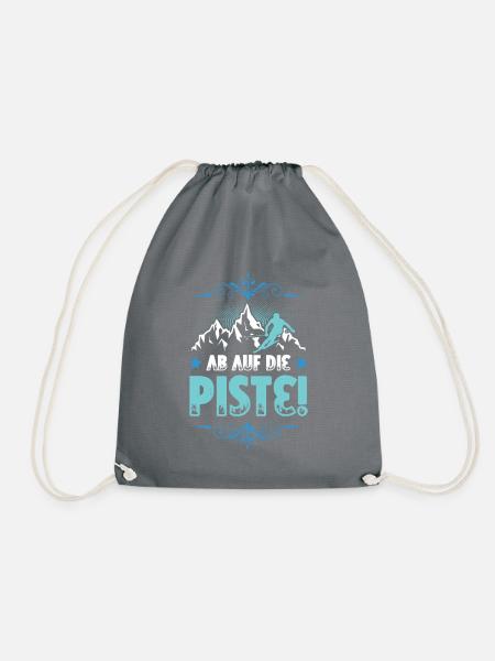 ab auf die piste - Turnbeutel - Grau