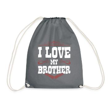 J’aime mon frère - Sac de sport léger - gris - Devant