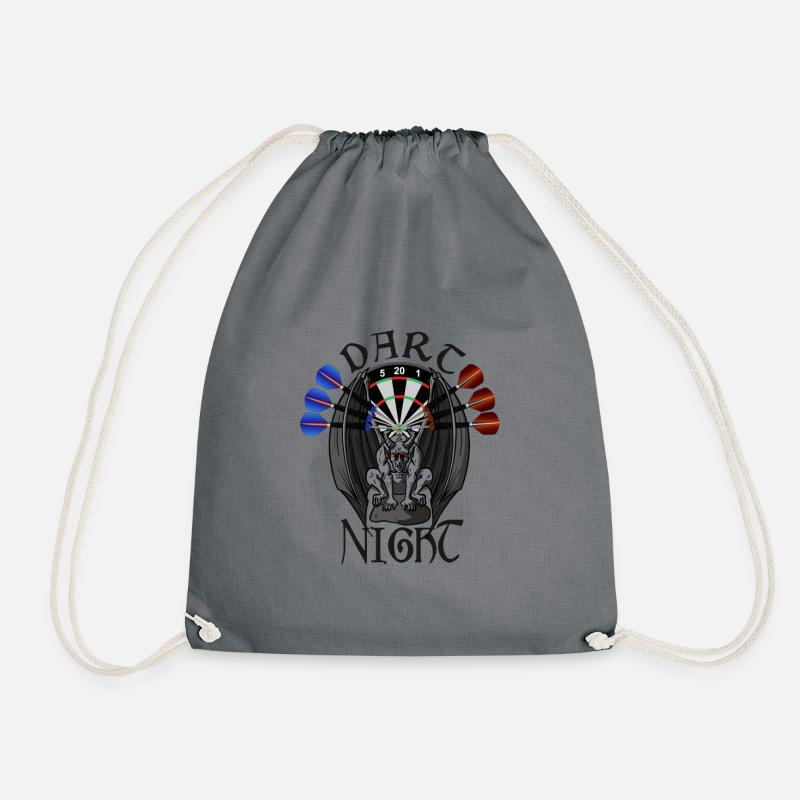 Dart Night, Dart Design, Gothic Design, mystisch - Turnbeutel - Grau