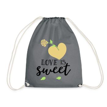 L’amour est doux, Herz - Sac de sport léger - gris - Devant