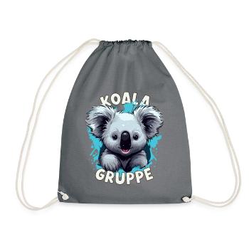 Cartoon Koalagruppe Kindergarten Gruppentier - Turnbeutel - Grau - Vorne