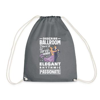 Gesellschaftstanz Ballsaal Tanzpaare Elegant - Turnbeutel - Grau - Vorne
