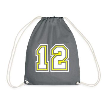 Symbole de 12 chiffres - Sac de sport léger - gris - Devant