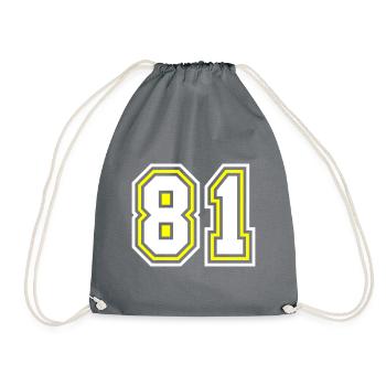 81 number symbol - Drawstring Bag - grey - Front
