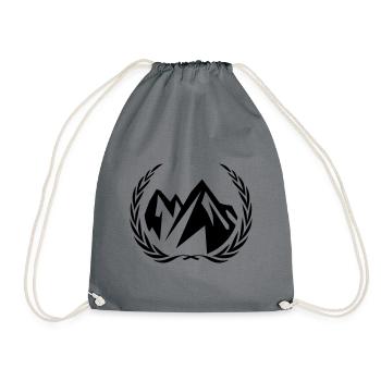 Mountains symbol - Drawstring Bag - grey - Front