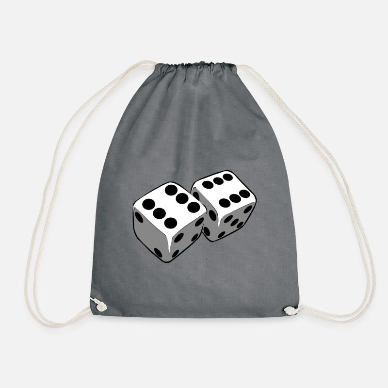 cube - Drawstring Bag - grey